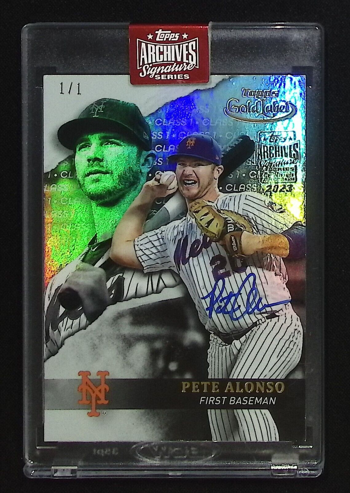 2023 Pete Alonso Topps Archives #58 On Card AUTO 1/1