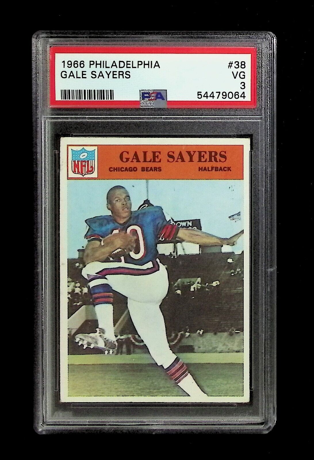 1966 Philadelphia #38 Gale Sayers Bears ROOKIE RC NM PSA 7 Graded Football  Card